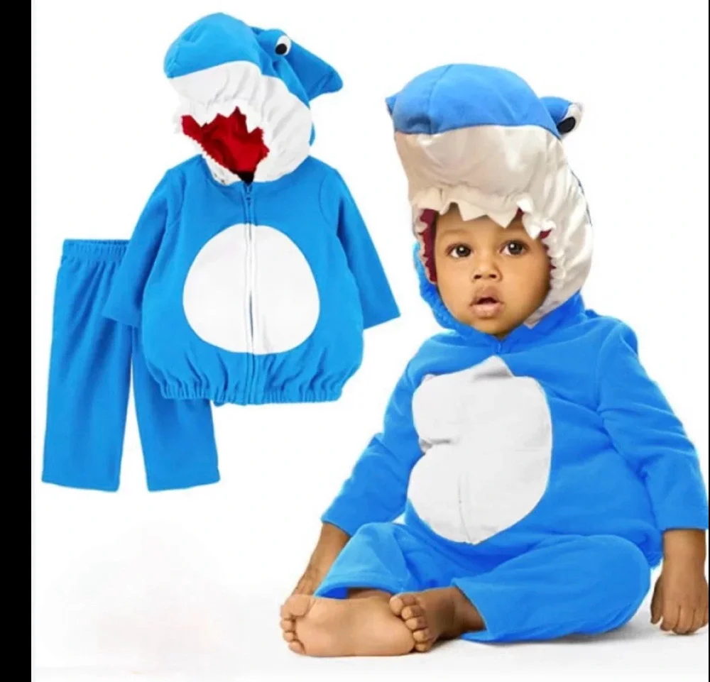6/9 mos Halloween Costume Carter's Baby Blue Shark 2-Piece Set